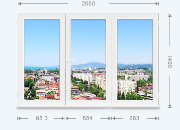 Трехстворчатое окно